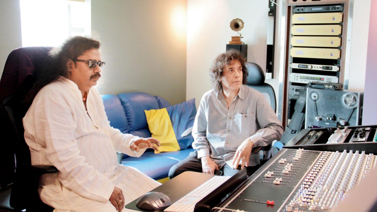The duo at a previous recording session