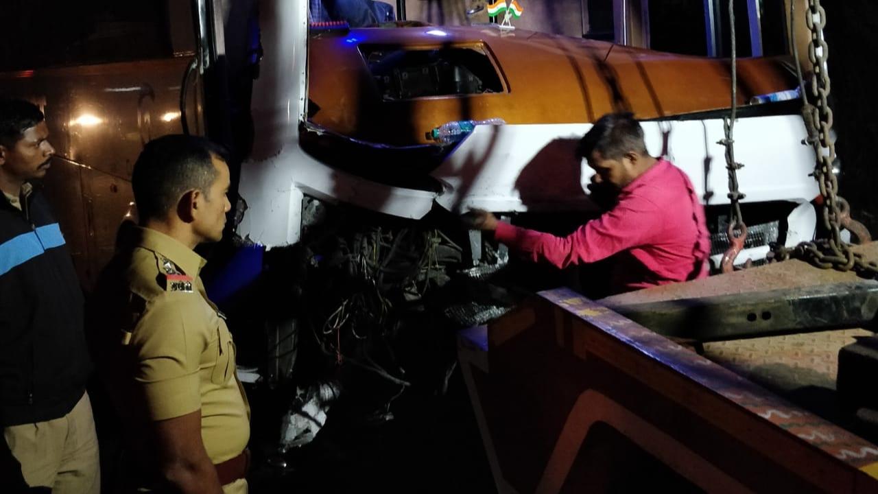 Four people died while three others got injured when the car driver lost control of the vehicle and rammed into the luxury bus on Mumbai-Ahmedabad Highway near Kasa bridge in Dahanu on Tuesday morning