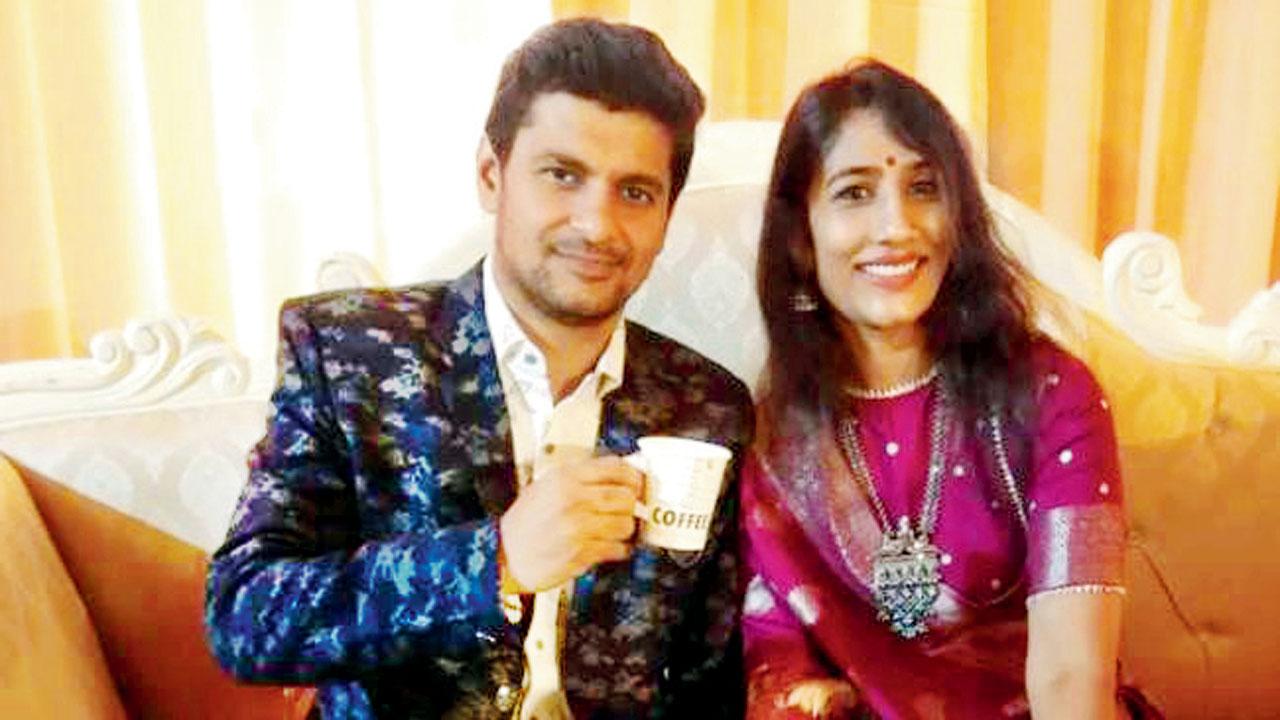 Kamalkant Shah with Kajal Shah, who is accused of killing the former