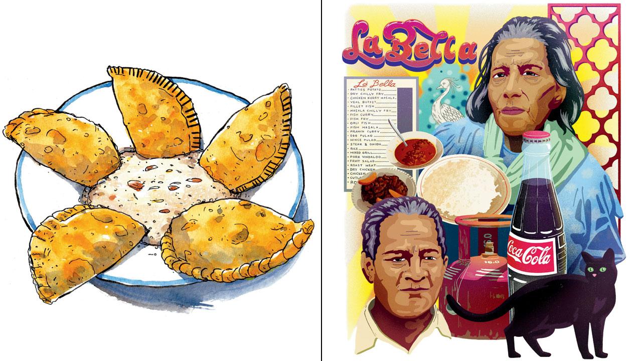 Kheer Puri Ki Fathi’ah illustrated by Saksham Arora (right) The illustration for Tchau Bella! by Nikunj Patel