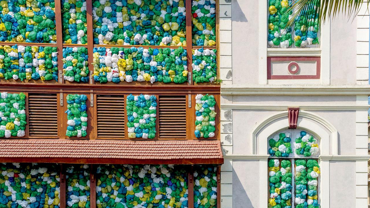 The installation at Evelyn House. Pic Courtesy/St+Art India