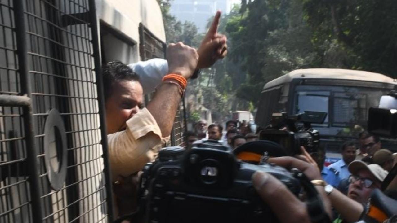 An official said that dozens of protesters were detained as a large contingent of policemen stood guard outside the MHADA office. Senior police officials of the Mumbai Police were also present at the spot to where the Sena workers were protesting.
