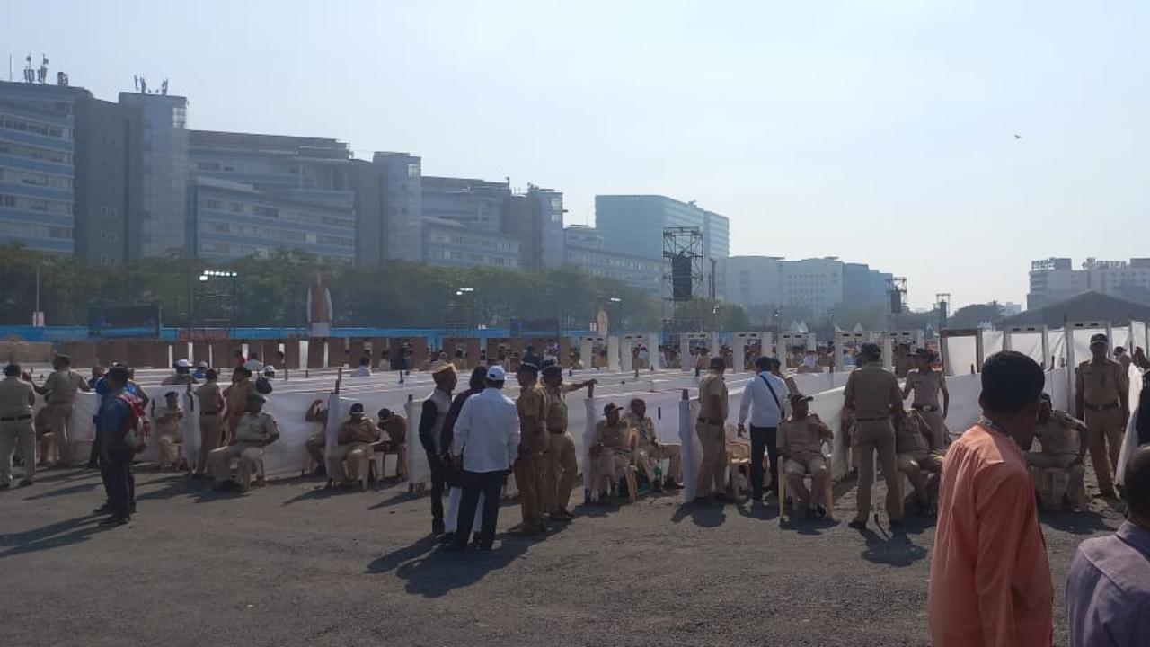 In Photos: Security beefed up at BKC ahead of PM Modi's visit