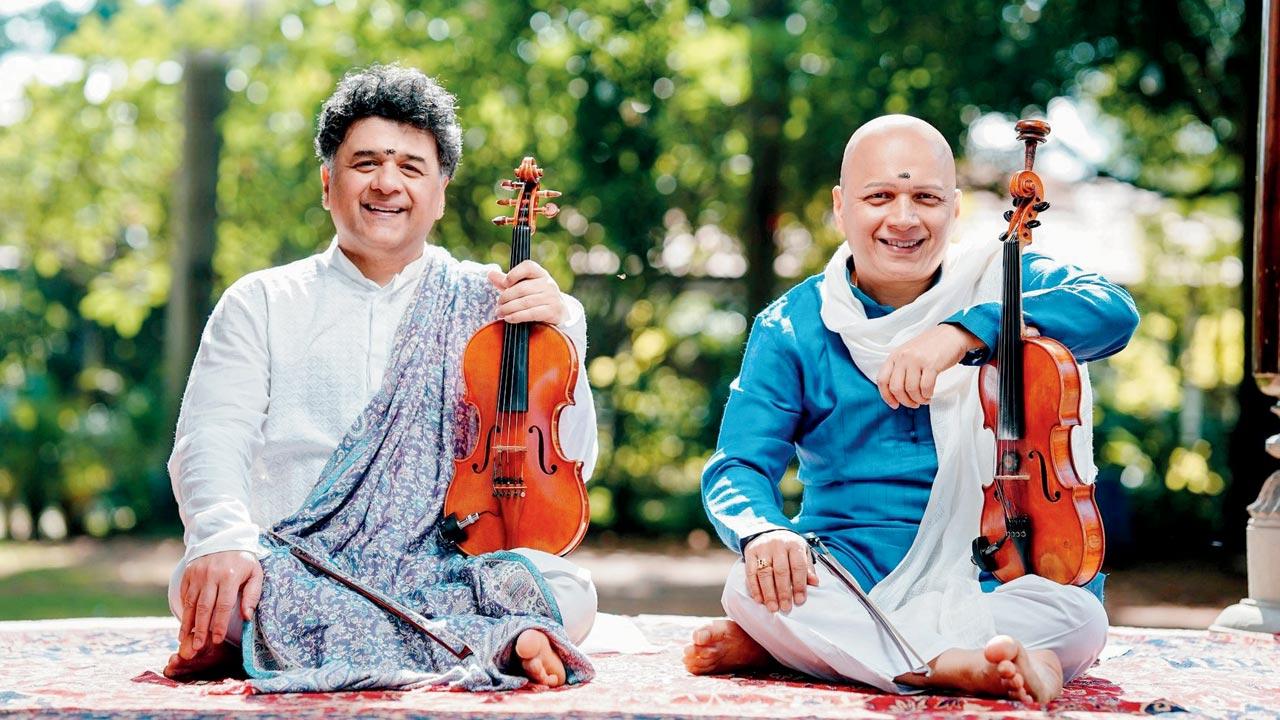Violinists R Ganesh and R Kumaresh