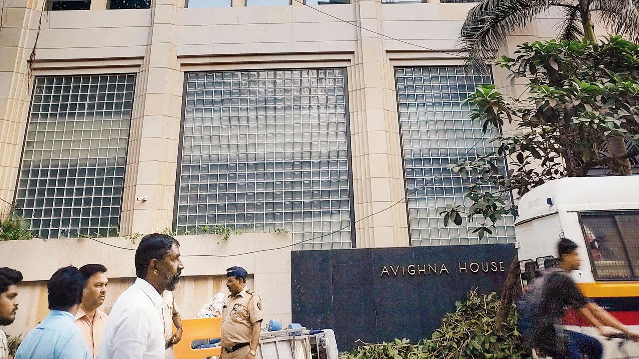 The recently built 19-storey Avighna House at Worli