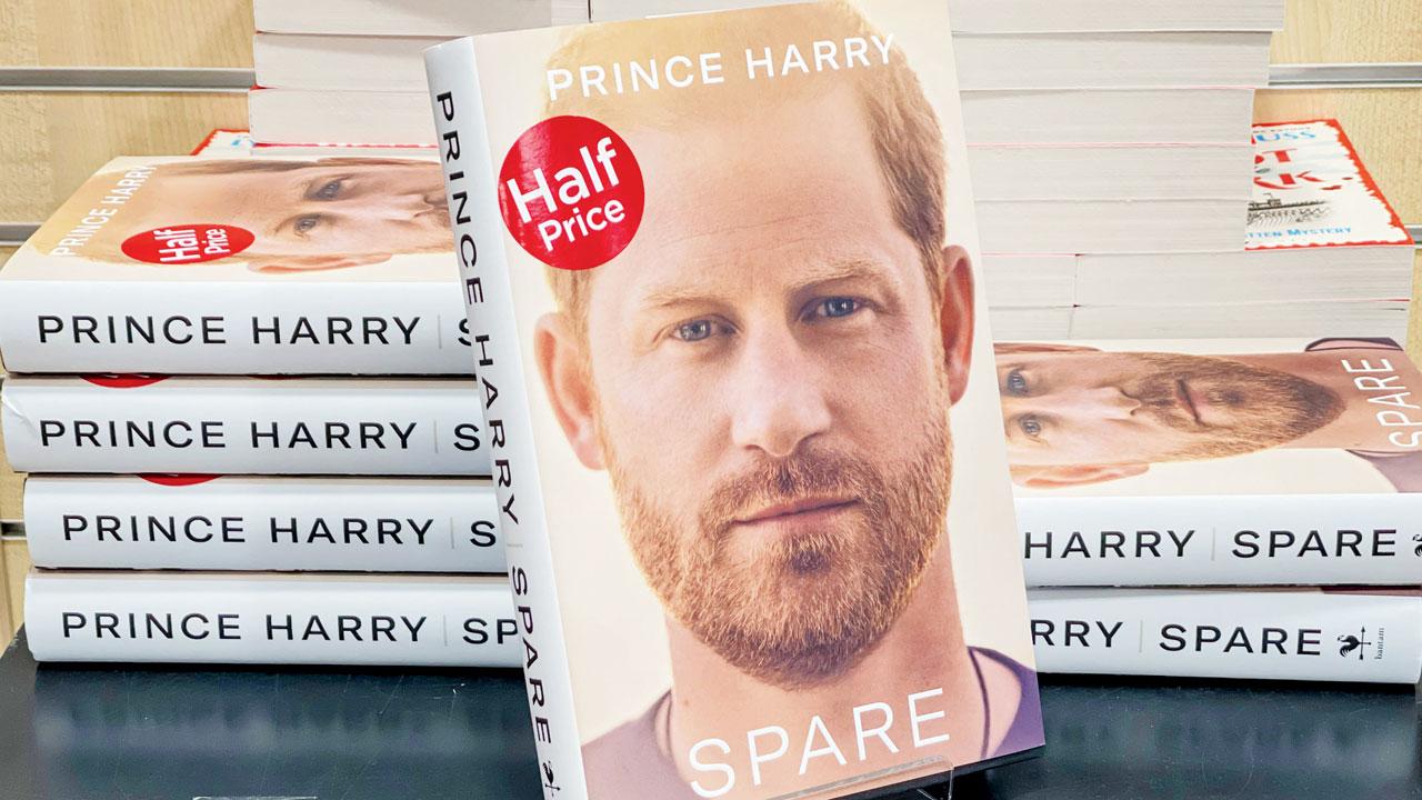Prince Harry’s book on display