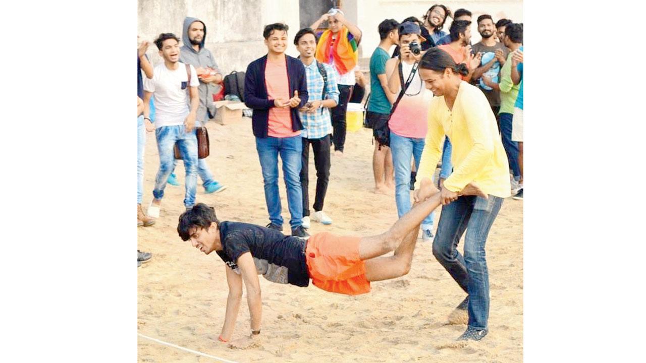 A moment from a previous edition of Q-Games on Juhu Beach