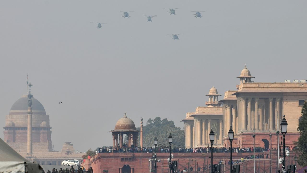 The celebrations include the traditional march past at Kartavya Path comprising a grand parade by the contingents of the armed forces, tableaux display by the states and central ministries, cultural performances by children, acrobatic motorcycle rides and a fly-past. Besides, a Beating Retreat Ceremony at the Vijay Chowk