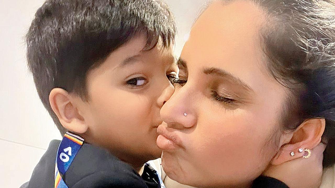 Sania Mirza Instagrammed this picture with son Izhaan