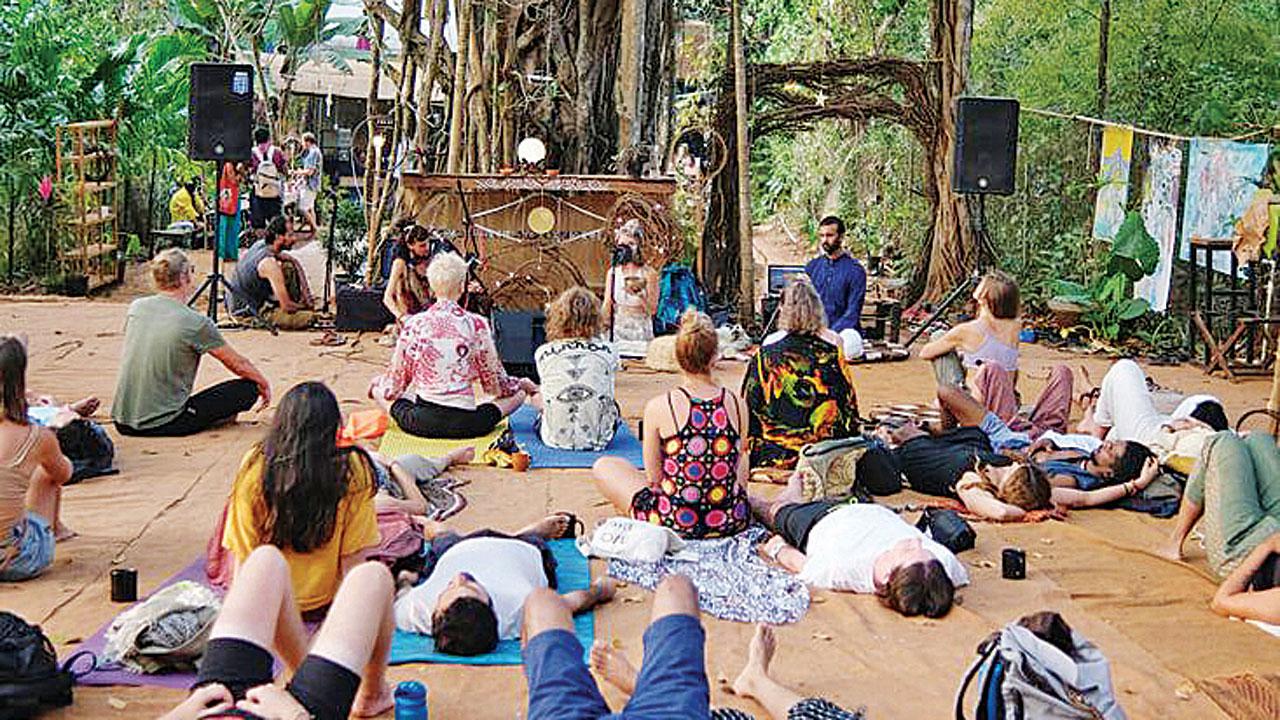 Participants are encouraged to sit, meditate or even lie down during these shows