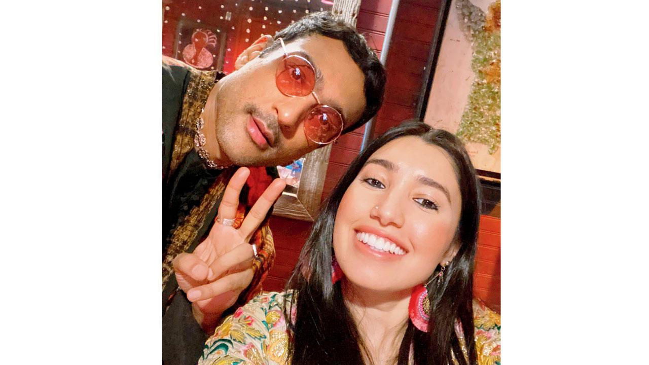 Singer Ali Sethi with Subhi before the performance