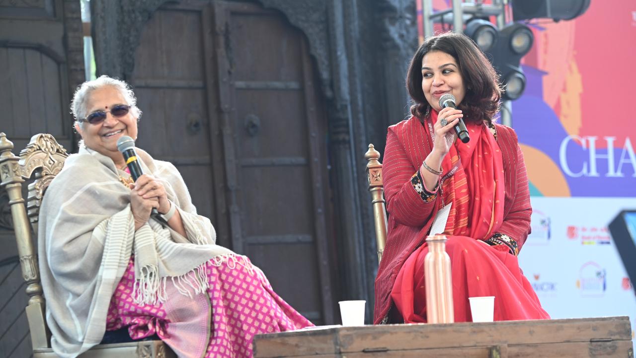 After a delightful musical performance, the day started with Indian educator and philanthropist Sudha Murty in conversation with Mandira Nayar in the session titled ‘My books and beliefs’. Attended by children, parents and adults, it was one that had many interesting lessons and at the same time left the audience laughing at Murty’s absolutely brilliant oral storytelling. Photo Courtesy: Jaipur Literature Festival 2023