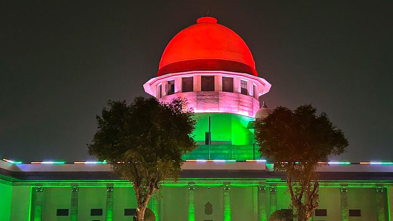 The Supreme Court of India was also seen illuminated on Wednesday. Meanwhile, ahead of the Republic Day celebrations, the Delhi Police said that more than 150 CCTV cameras have been placed and some of them also have facial recognition system. Police said an NSG and DRDO's anti-drone team will also be deputed. Security personnel will be deployed on high-rise building in central Delhi and establishments will be sealed on January 25 like every year after anti-sabotage checks, they said, adding that the security personnel are equipped to deal with any kind of threats.