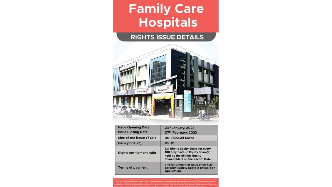 Rights Issue of Family Care Hospitals Limited.
