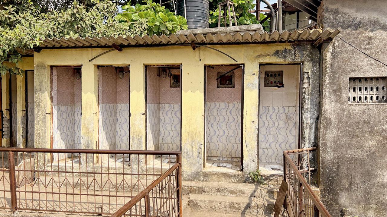 The toilets, which were built around a decade ago in the Vasai chawl