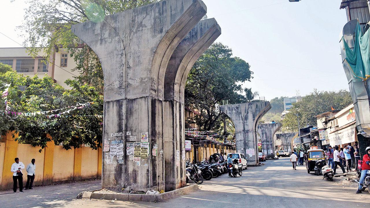 The pillars for the Vikhroli east-west bridge have been constructed