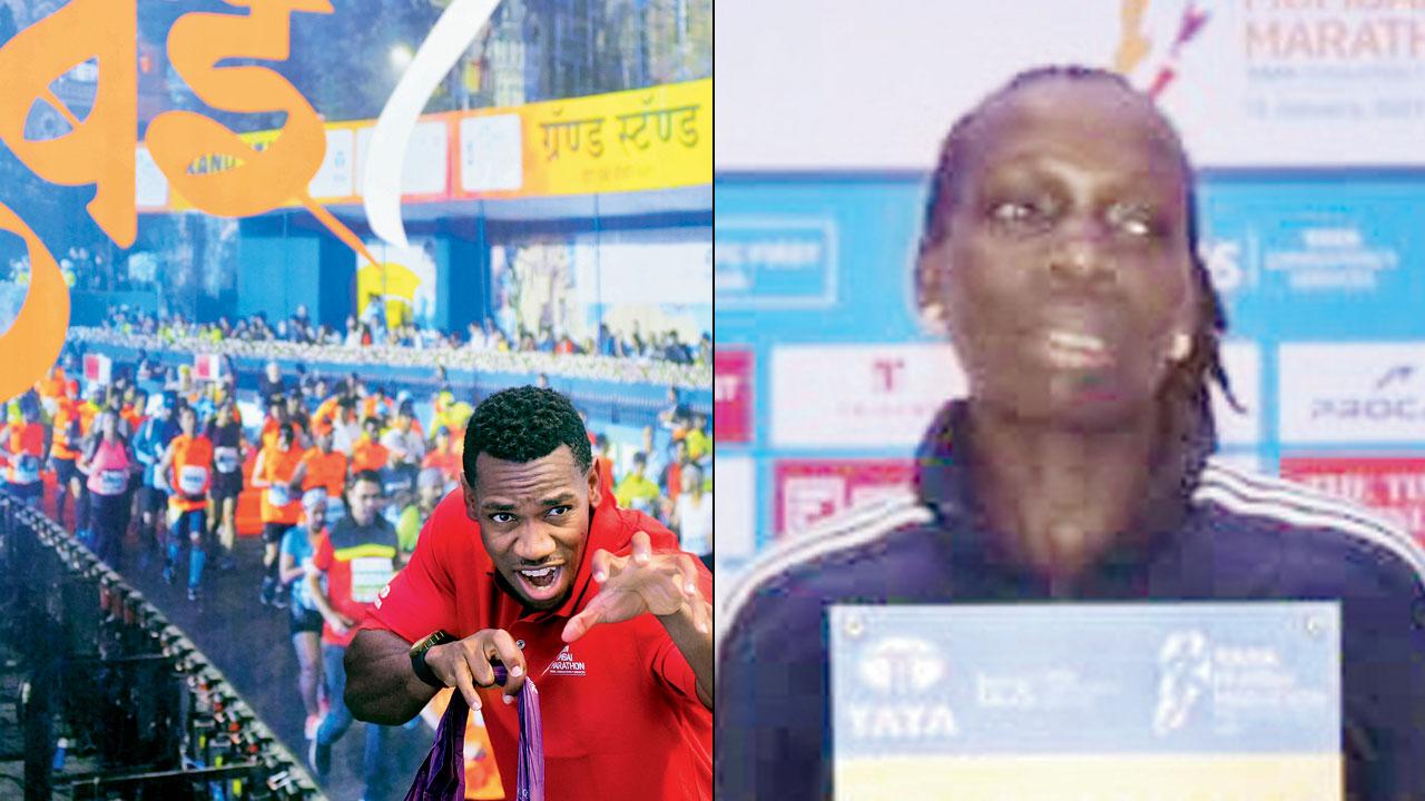 Yohan Blake and (right) Sharon Cherop. Pics/Shadab Khan, Anurag Ahire