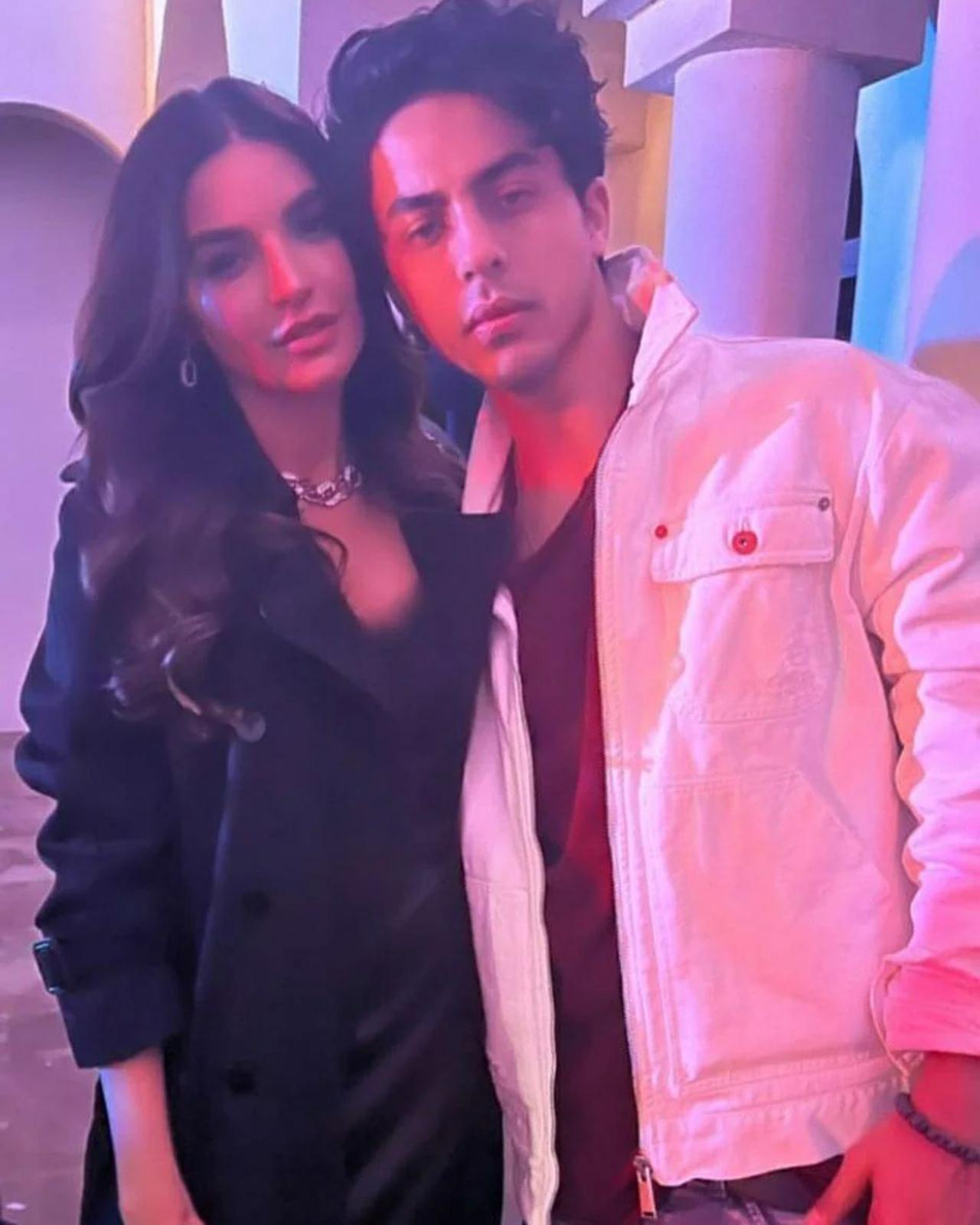 Aryan's picture with Pakistani actress Sadia Khan also went viral on social media. Sadia had shared the picture with Aryan on her Instagram stories. Sadia can be seen in a black outfit whereas Aryan looked dapper in a red t-shirt, denims and white jacket in the photo. 