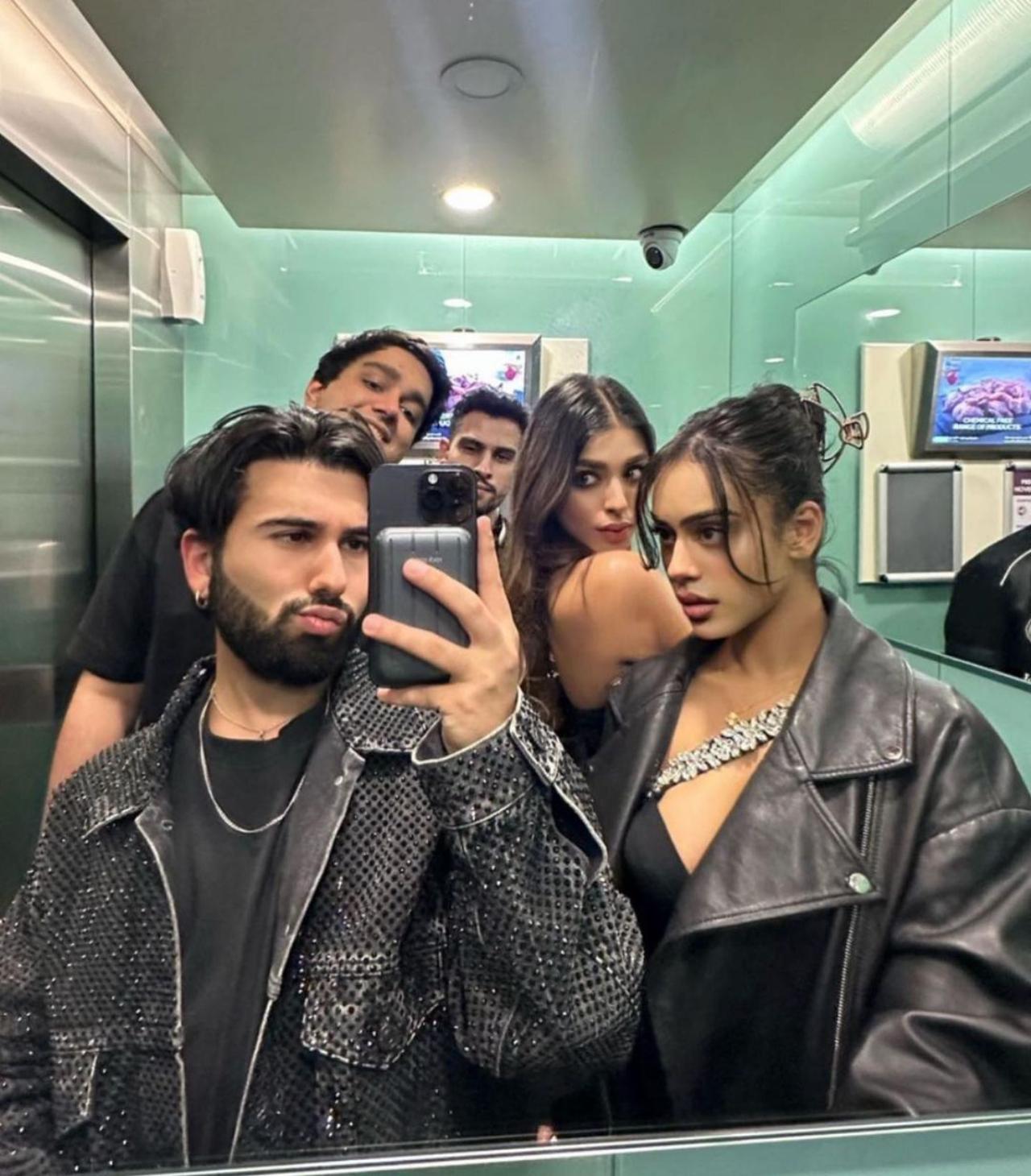 For the party, Nysa opted for an all-black look and was seen striking poses with her friends in pictures from inside the party. She had tied her hair up and opted for dramatic make-up for the night. She is seen posing for a mirror selfie with her friend, Orry