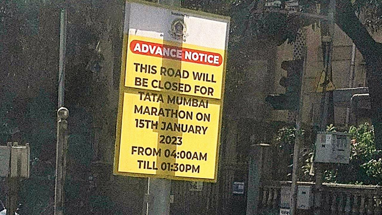 The notice between Worli and Haji Ali