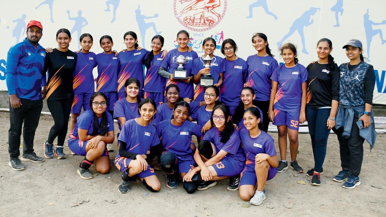 MSSA’s U-16 girls handball champions Vibgyor High