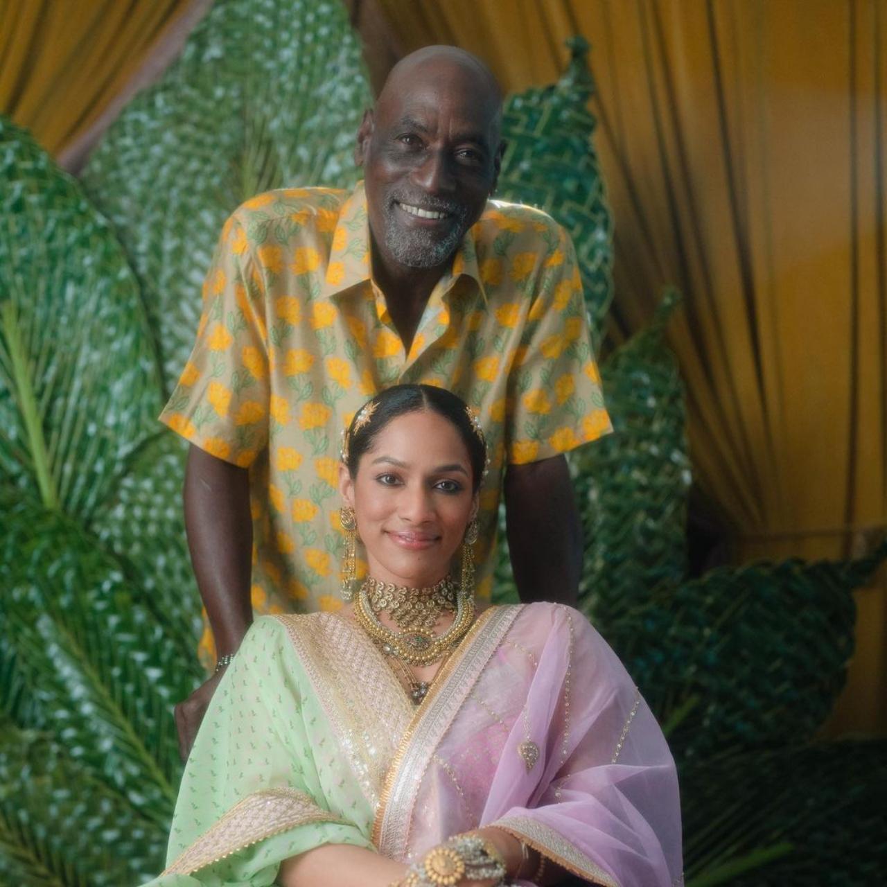 Sir Vivian Richards, who is Masaba's father, also joined the wedding celebrations. All family members were seen dressed in Masaba's House Of Masaba collection
