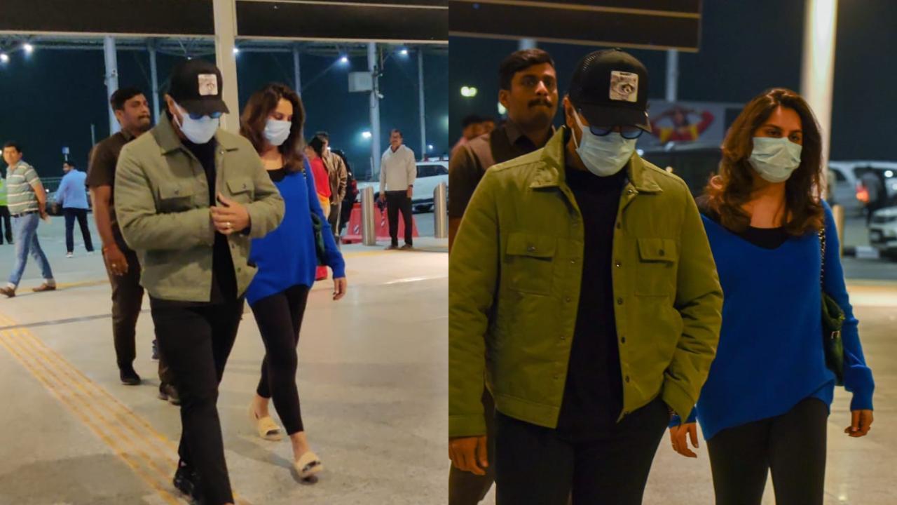 IN PICS: Ram Charan heads to USA with wife Upasana for Golden Globe Awards