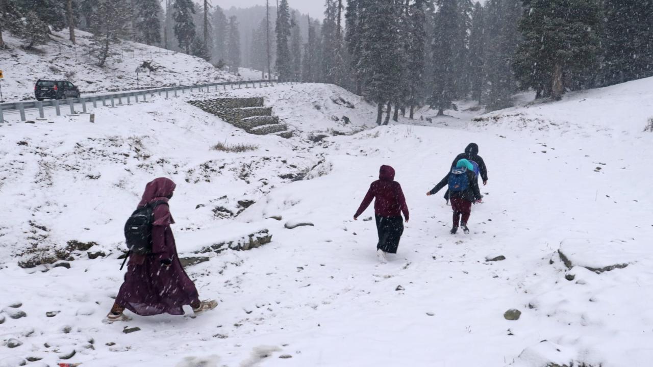 The minimum temperature in Gulmarg, the famous ski resort town in north Kashmir's Baramulla district, recorded a temperature of minus 5 degrees Celsius. The resort also witnessed moderate snowfall on Thursday Pic/Pallav Paliwal