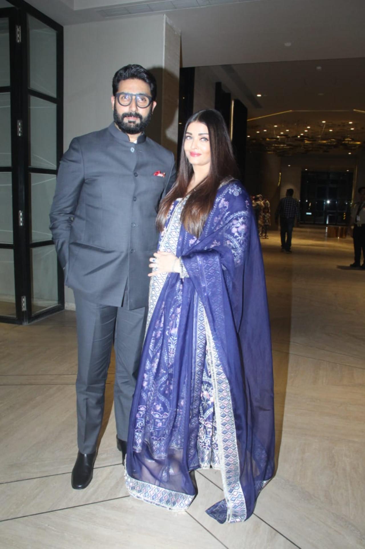 Aishwarya Rai and Abhishek Bachchan looked stunning as they arrived hand-in-hand for the party