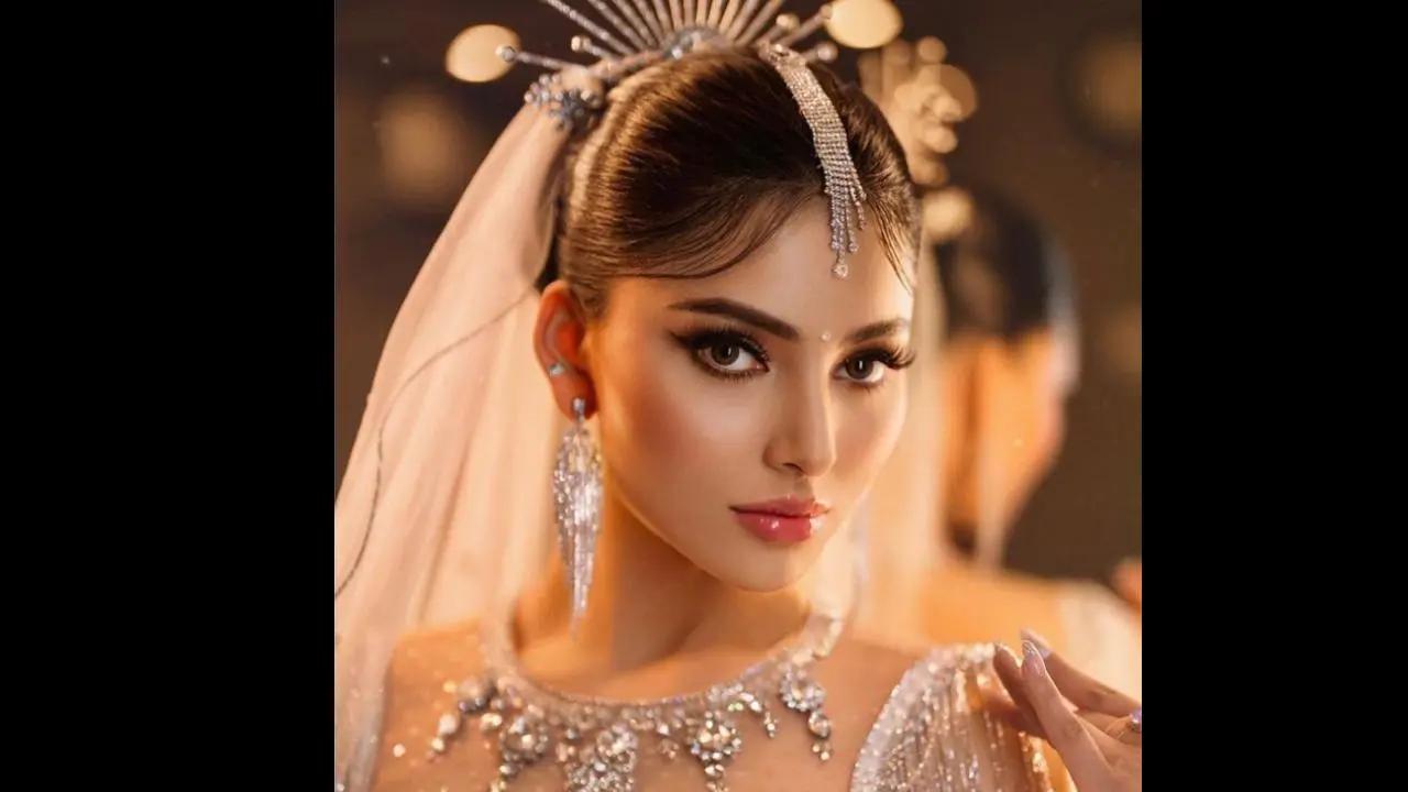 Model-actress Urvashi Rautela shared a cryptic post on social media after India cricket team batter-wicketkeeper Rishabh Pant met with a horrible road accident early Friday. Taking to Instagram, the 'Sanam Re' actor shared an image of herself dressed in a lacey white suit with silver embroidery, silver jewellery and a glimmering tiara-like headgear.  