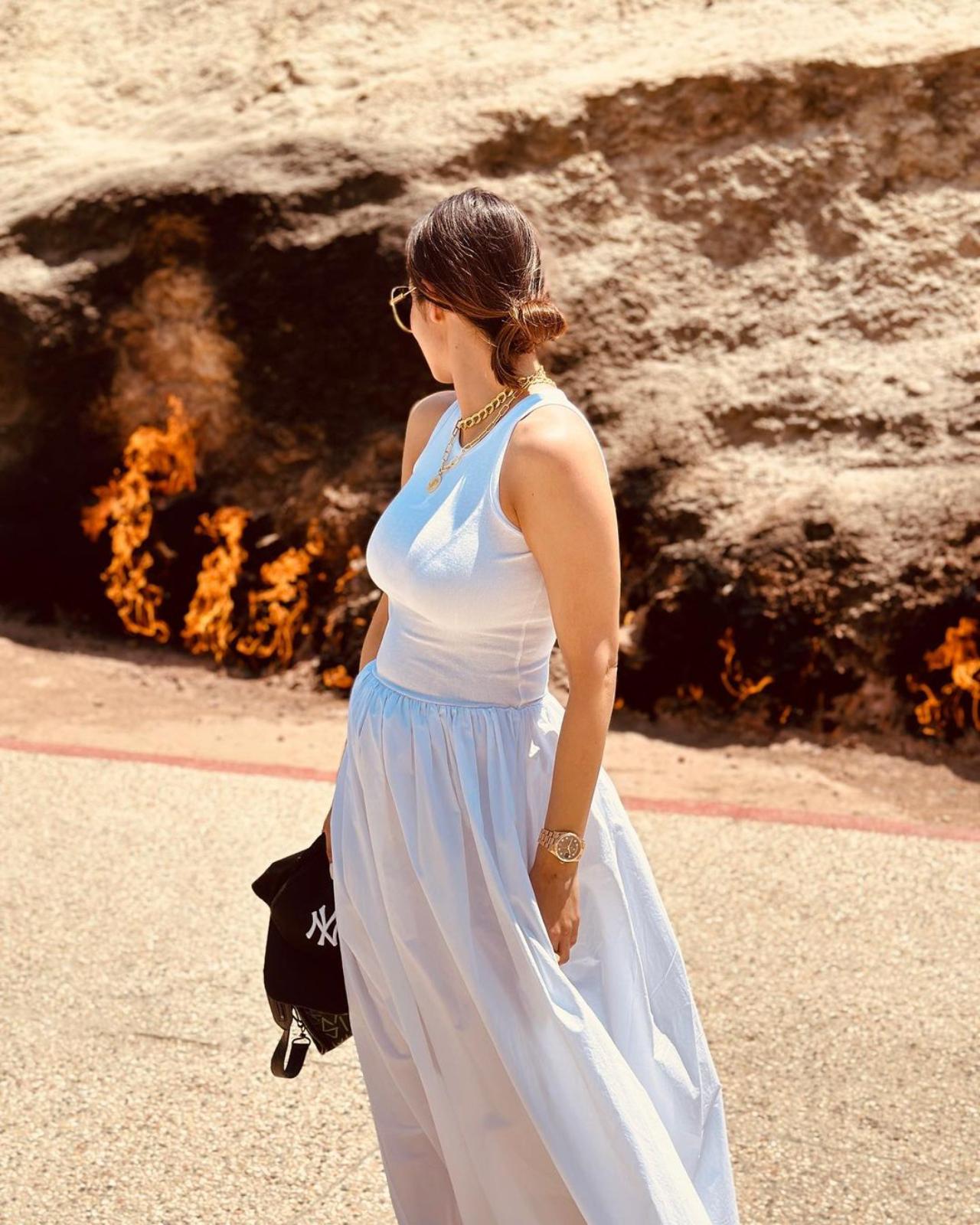 The actress also visited the Fire Temple in Baku, Azerbaijan. "A truly surreal n magical day spent in #baku," she captioned the photo The actress also visited the Fire Temple in Baku, Azerbaijan. "A truly surreal n magical day spent in #baku," she captioned the photo