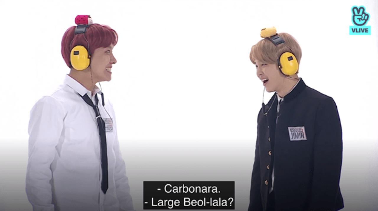We definitely cannot forget this hilarious Lachibolala moment where BTS played Chinese Whisper, only with headphones on. Shouting instead of whispering, seems about right for BTS!