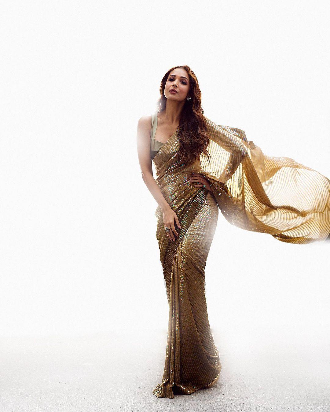Nothing says subtle glam like shimmery sarees!