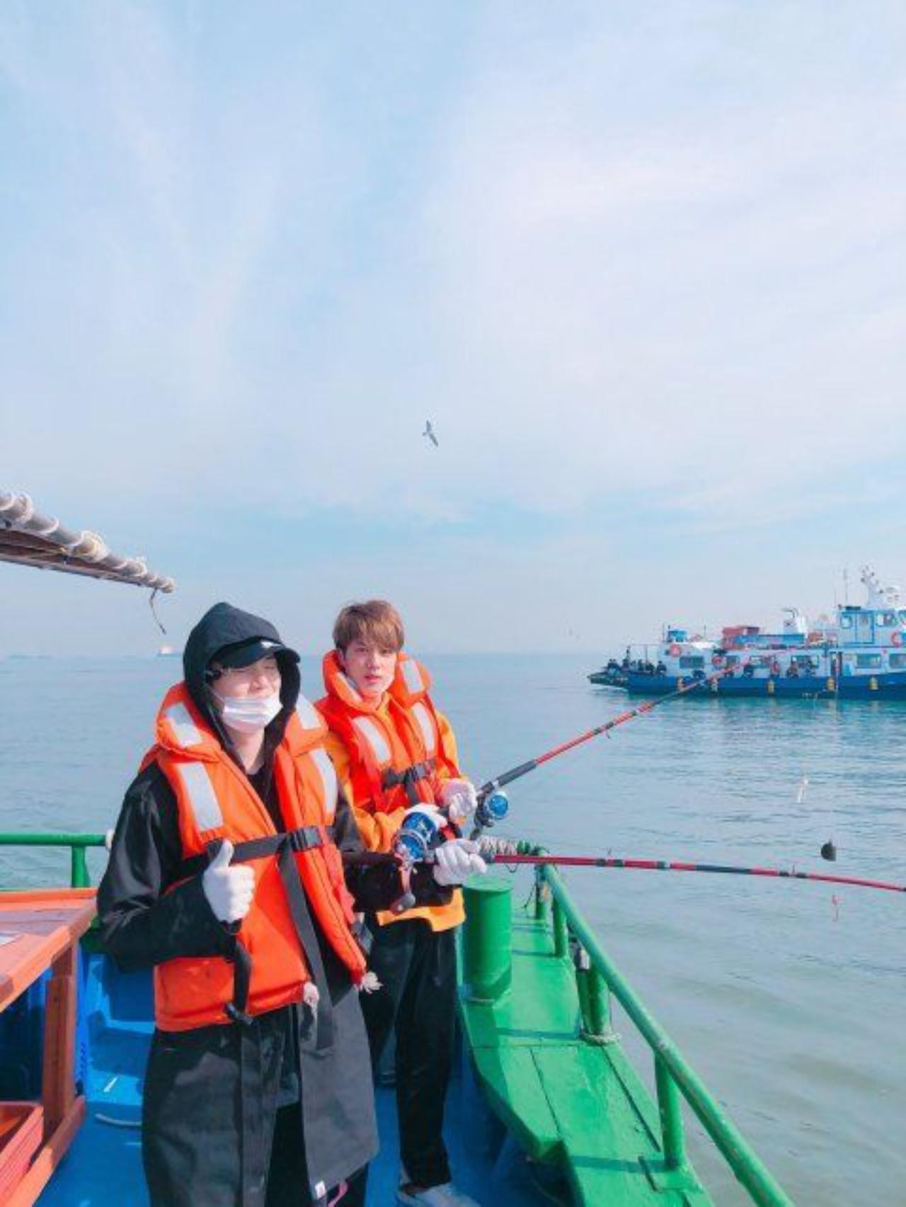 Jin loves fishing - and Suga tags along just to make him happy! Now can there be a more precious bond than that?