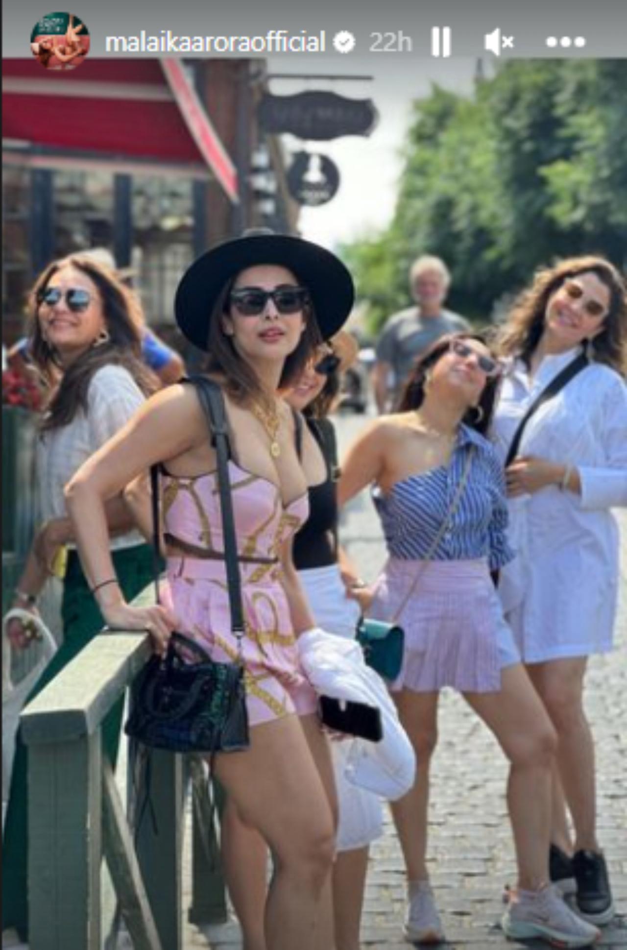 Malaika and her friends are definitely turning us green with envy in these fabulous pictures on the streets of Baku 