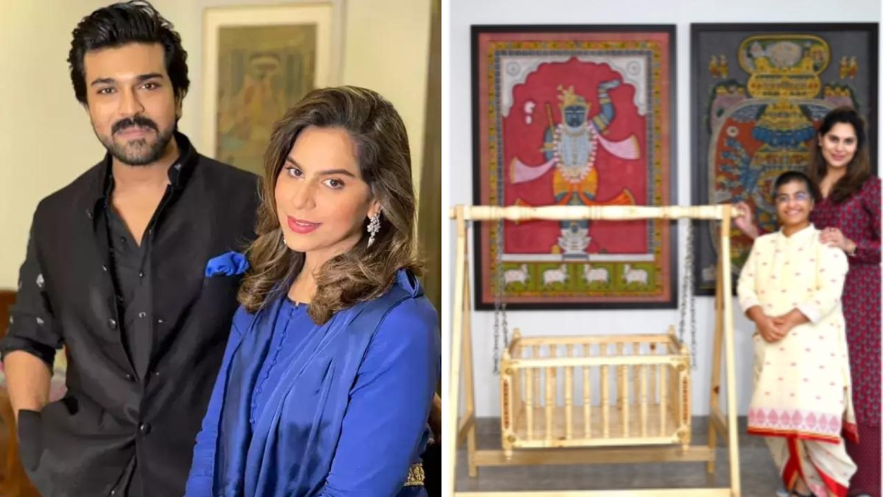 TW: Upasana also shared a video where the family received a gift from the Prajwala Foundation. The Foundation gifted baby Klin Kaara a cradle, handcrafted by brave women carpenters who are survivors of sex trafficking