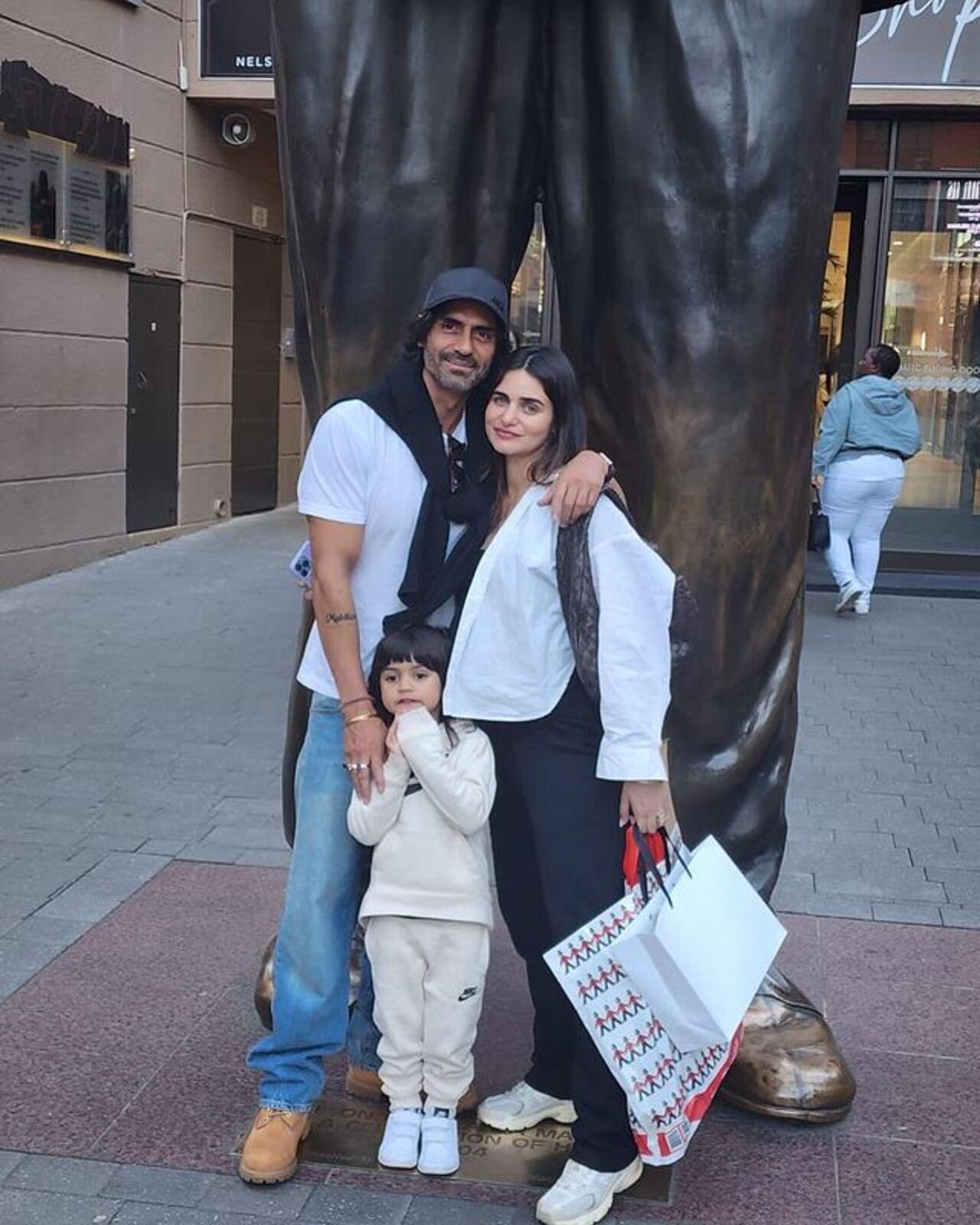 Family Fun Day Out! Arjun Rampal, Gabriella Demetriades, and adorable son Arik enjoy a shopping spree together