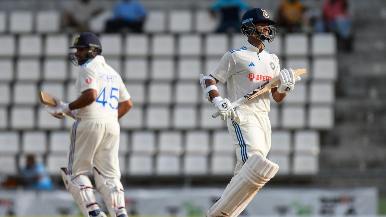 Indian captain Rohit Sharma and Test debutant Yashasvi Jaiswal opened for India. Both put up an impressive show, amassing 30*(65) and 40*(73) respectively. The visitors scored 80 runs for no loss as they took control of the opening day.  