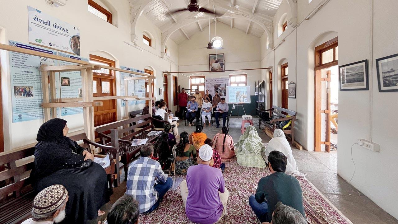 The building lay unused for 40 years before it was restored by the ladies of the local Inner Wheel club. It is now a training-cum-production centre for sujni craft