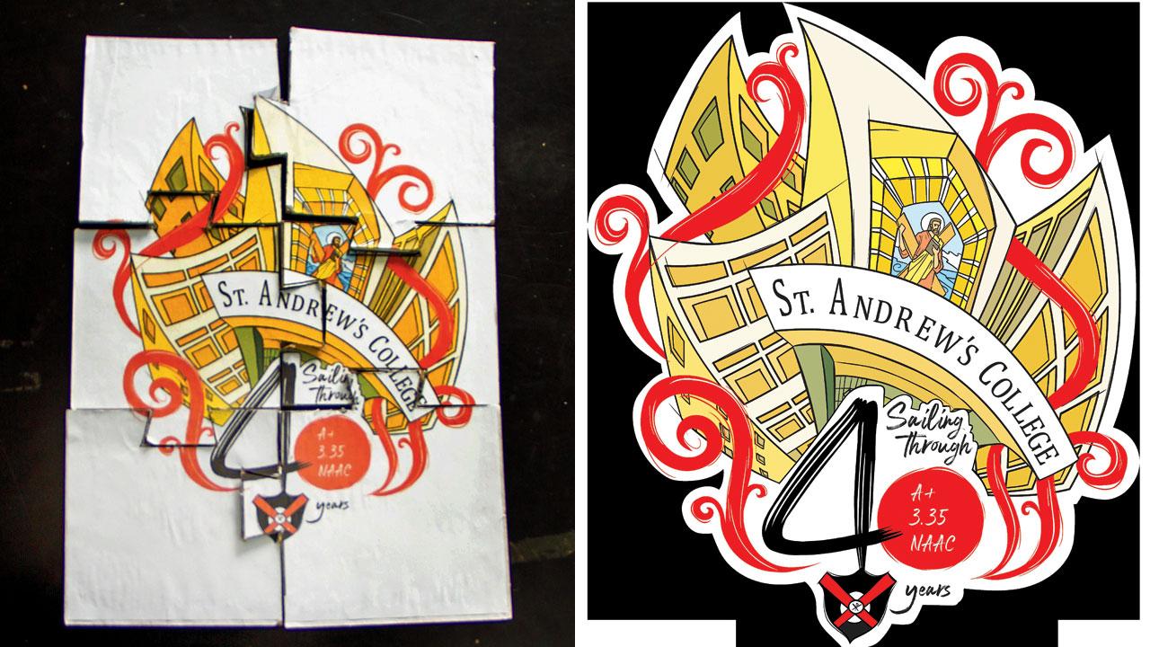 New logo of the school was unveiled through a puzzle