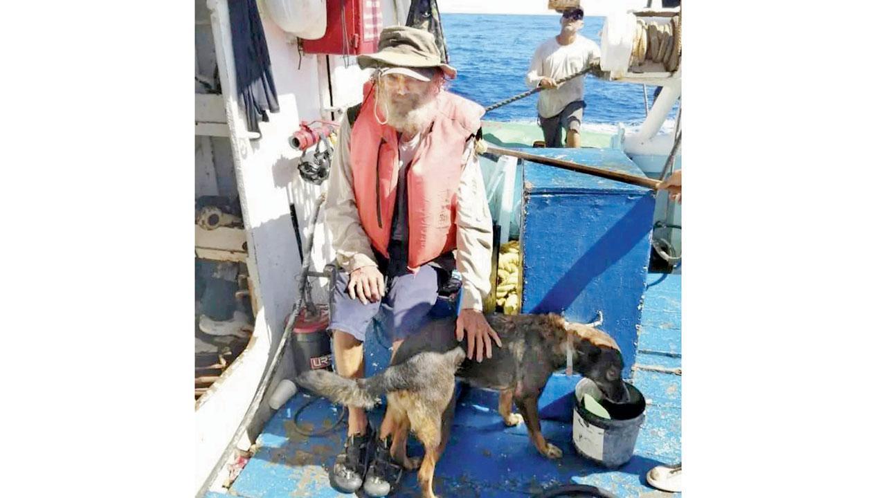 Man, his dog rescued after drifting for months at sea