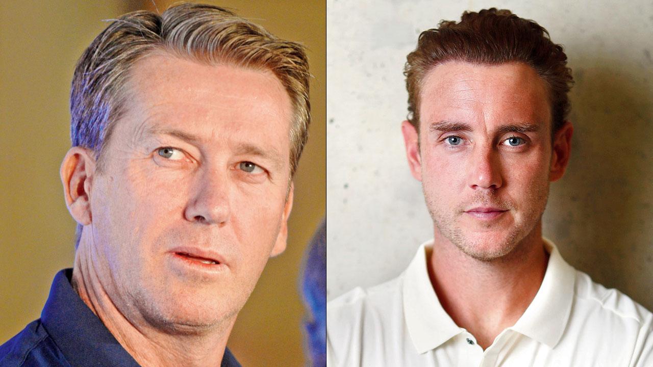 Glenn McGrath and Stuart Broad