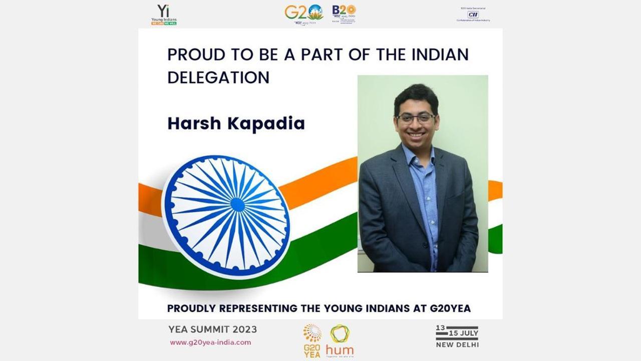 HB Kapadia Trustee Harsh Kapadia Represents Indian Delegation At G20 Young Entrepreneurs’ Summit