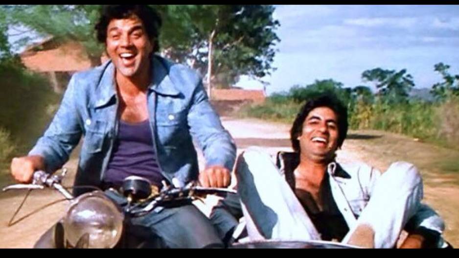 Sholay, a timeless classic, showcases the iconic friendship between Jai and Veeru. 