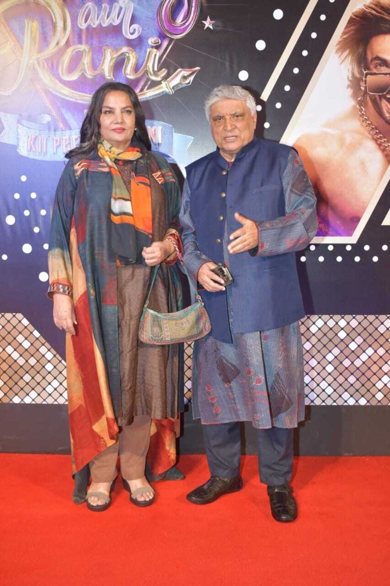 Javed Akhtar and Shabana Azmi marked their presence at the special screening of 'Rocky aur Rani Kii Prem Kahani'