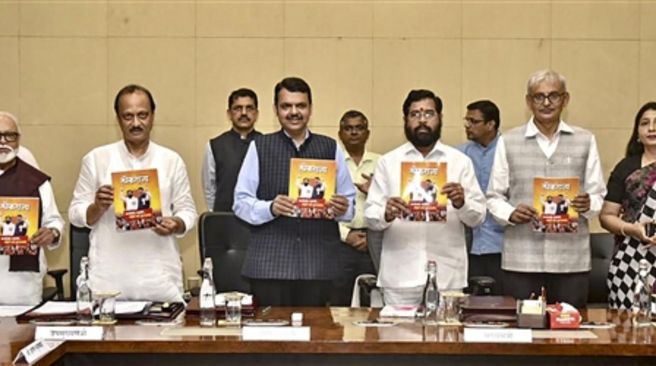Chief Minister Shinde, Deputy CMs Devendra Fadnavis and Ajit Pawar unveiled the booklet highlighting works done in the past one year. This was the first weekly state cabinet meeting after Sunday's political developments wherein nine MLAs of the Nationalist Congress Party (NCP) led by Ajit Pawar joined the government, which completed one year in office on June 30
 