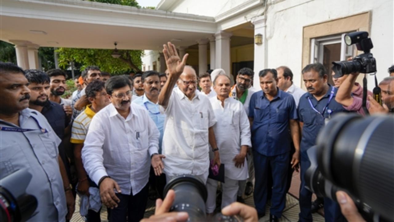 NCP split: Rahul meets Sharad Pawar in Delhi