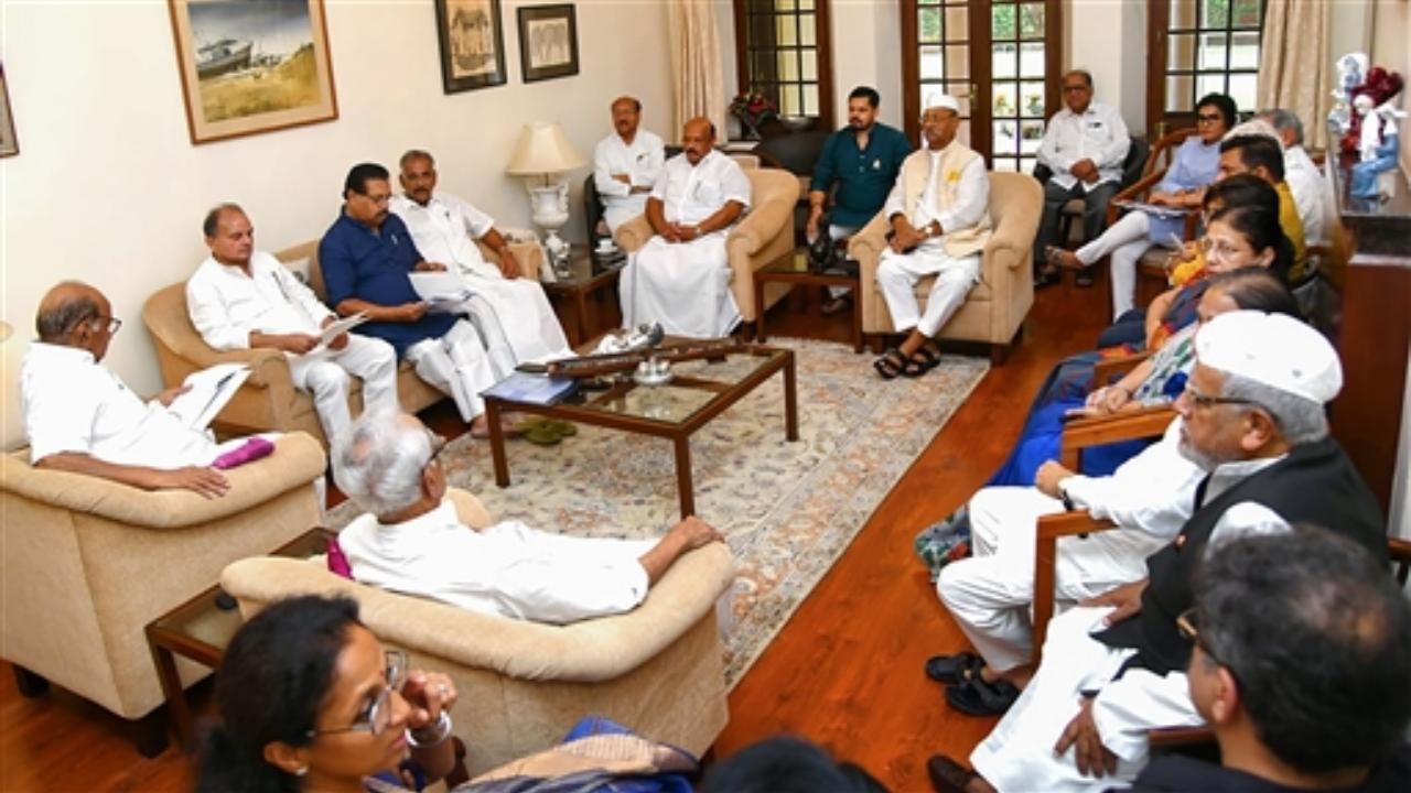With the NCP witnessing the unravelling of the party, the Pawar family feud played out on stage on Wednesday as NCP factions headed by Sharad Pawar and his nephew held rival meetings at Yashwantrao Chavan Centre in south Mumbai and in Bhujbal Knowledge City in suburban Bandra, respectively
 