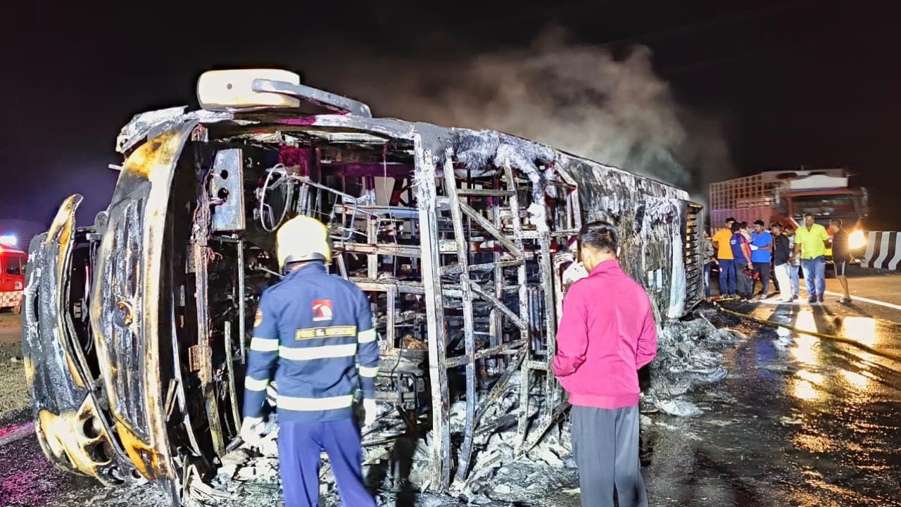 Samruddhi Expressway: RTO report rules out tyre burst, speeding in bus accident