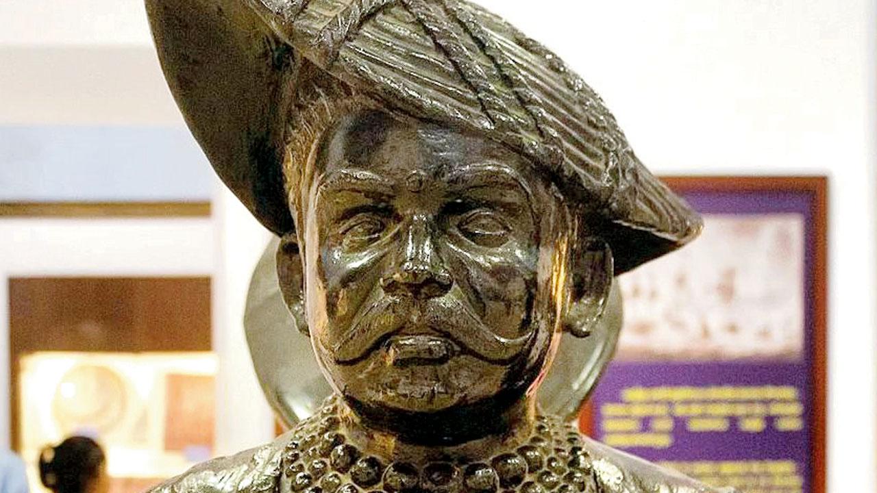 A bust of Kanhoji Angre at Vishakha museum, Andhra Pradesh. Pic Courtesy/Instagram